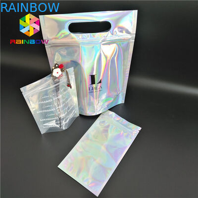 Bikini Garments Plastic Pouch Packaging Hologram 3d Material Stand Up Bag With Zipper