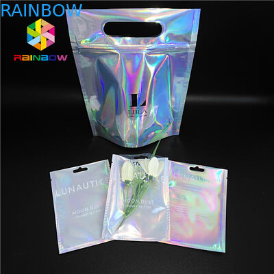 Bikini Garments Plastic Pouch Packaging Hologram 3d Material Stand Up Bag With Zipper