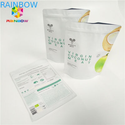 Gravure Printing Plastic Pouches Packaging Reusable Stand Up Dried Fresh Bags With Zipper