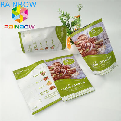 Matte Finished Aluminum Foil Stand Up Pouch Edible Fruit Jerky Packaging Custom Printing