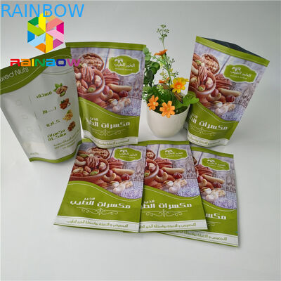 Matte Finished Aluminum Foil Stand Up Pouch Edible Fruit Jerky Packaging Custom Printing