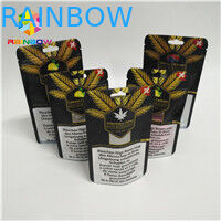 3.5g Resealable Smell Proof Mylar Bags K Stand Up Pouches For CBD Weed Hemp Oil Packaging