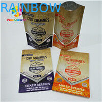 Long Lifespan Foil Pouch Packaging Heat Seal 1/8oz 1/2oz 1oz CBD Gummies Bag