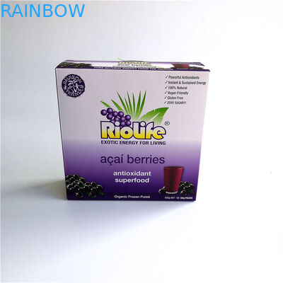 Recycle Foldable Paper Box Packaging , Customized Size Display Paper Box For Berries