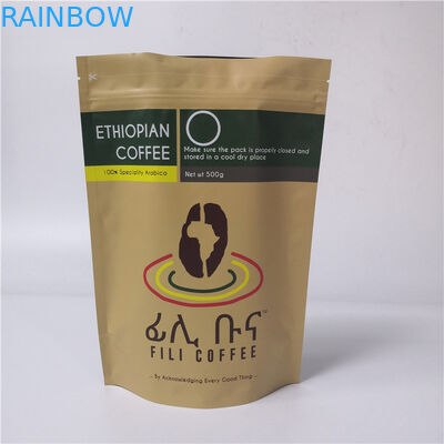 Recyclable Aluminum Foil Tea Bag Stand Up Pouch Customized Color With Reusable Zip Lock