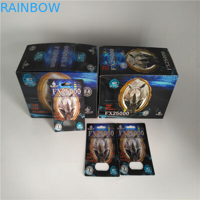 RHINO Pill Blister Card Packaging 3d Lenticular For Male Sexual Performance Enhancement Pill