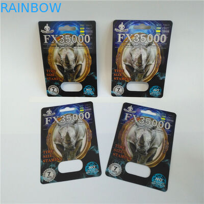 RHINO Pill Blister Card Packaging 3d Lenticular For Male Sexual Performance Enhancement Pill