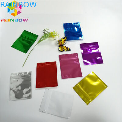 Three Side Seal Foil Pouch Packaging Metalized Resealable Zipper For Tea / Milk Powder