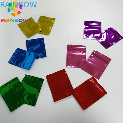 Three Side Seal Foil Pouch Packaging Metalized Resealable Zipper For Tea / Milk Powder