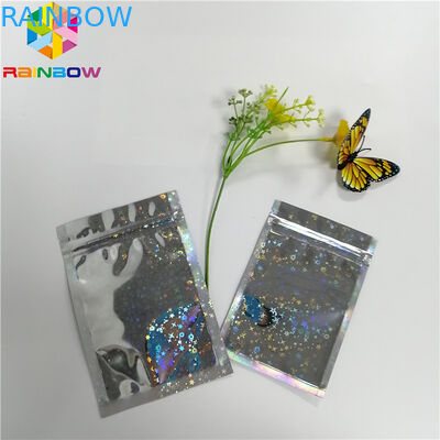 Three Side Seal Foil Pouch Packaging Metalized Resealable Zipper For Tea / Milk Powder