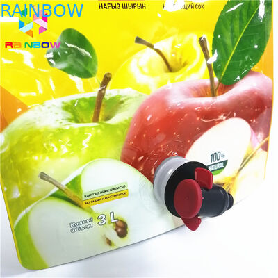 Leak Proof Spout Pouch Packaging Aluminum Foil 2L 3L 5L Wine Apple Juice Storage