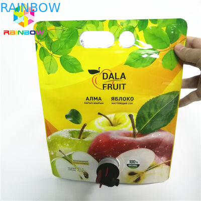 Leak Proof Spout Pouch Packaging Aluminum Foil 2L 3L 5L Wine Apple Juice Storage