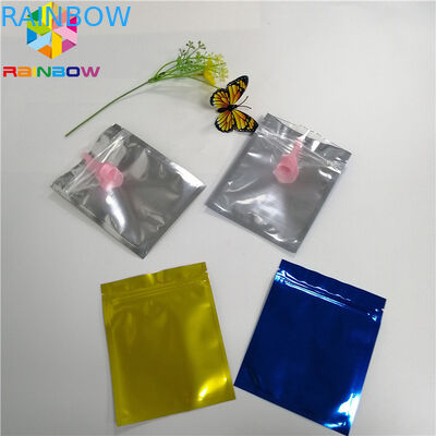 Mylar Bag Stand Up Spout Pouch Transparent Front Foil Three Sides Heat Seal