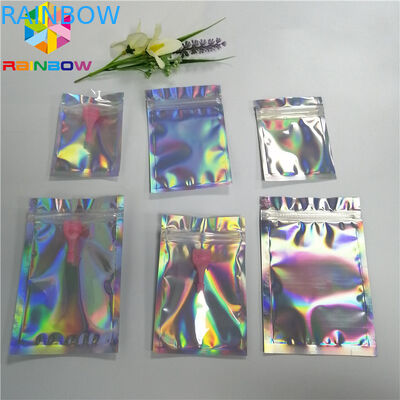 Glitter Flash Star Hologram Mylar k Bags Glossy Three Side Seal Facial Mask Packing