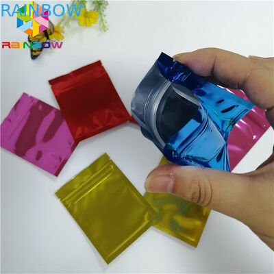 Clear Front Hologram Foil Pouch Packaging Three Side Seal Bags Recyclable k
