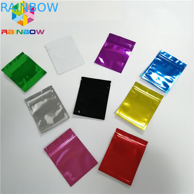 Transparent Front Foil Packaging Bags Holographic Smell Proof Heat Seal Recyclable