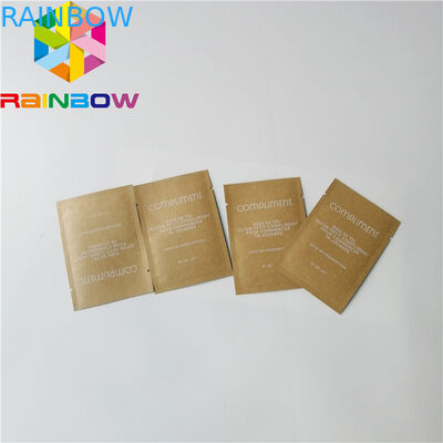 Eco Friendly Custom Printing Kraft Paper Bags Flat Body Scrub Powder Packaging