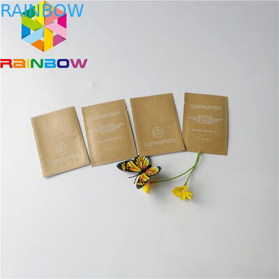 Eco Friendly Custom Printing Kraft Paper Bags Flat Body Scrub Powder Packaging