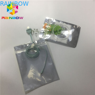 Heat Sealed Foil Packaging Bags Custom Printing One Side Clear Transparent Resealable