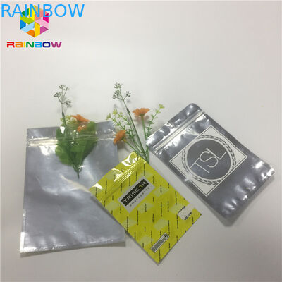 Heat Sealed Foil Packaging Bags Custom Printing One Side Clear Transparent Resealable