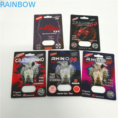 Hardware Usage Blister Card Packaging Go RHINO Hole Capsule Container Recycled Paper