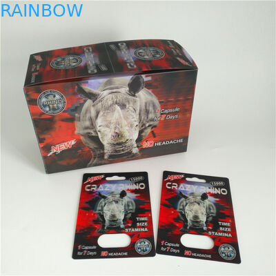 Hardware Usage Blister Card Packaging Go RHINO Hole Capsule Container Recycled Paper