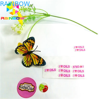 Waterproof Self Adhesive Sticker 3D Epoxy Domed Metal Logo Custom Printing