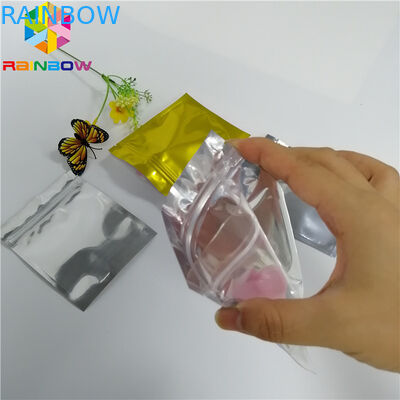 Hologram Foil Pouch Packaging Heat Seal Star Flash Mylar Plastic Three Side Seal Zipper Bag
