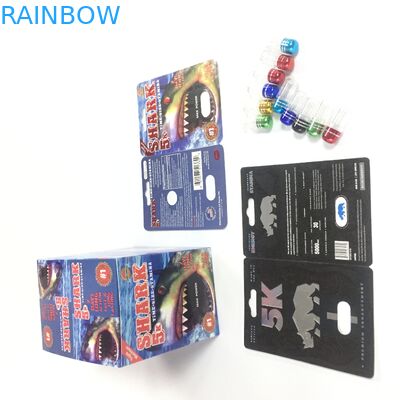Male Enhancement Pills Blister Card Packing Rhino 69 Slide Plastic Cover Bottle