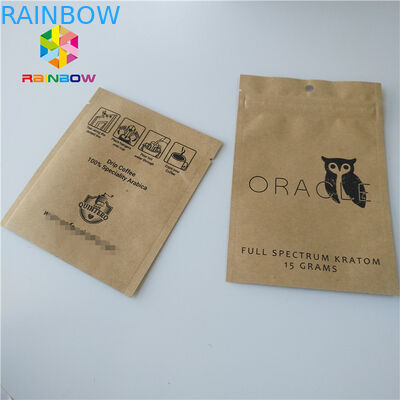 Kraft Paper Weed Bags Foil Pouch Packaging k Aluminum Foil For 1/4 Gram Powder