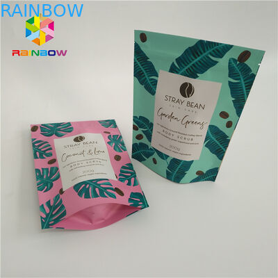 Resealable Foil Pouch Packaging Stand Up Body Sugar Scrub Sea Salt Bags Heat Seal