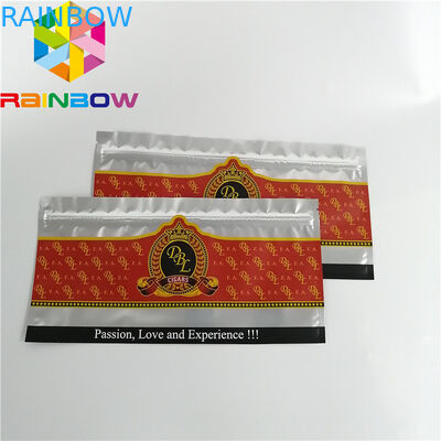 Resealable k Plastic Pouches Packaging Clear Holographic Frosted Cigar Food Storage