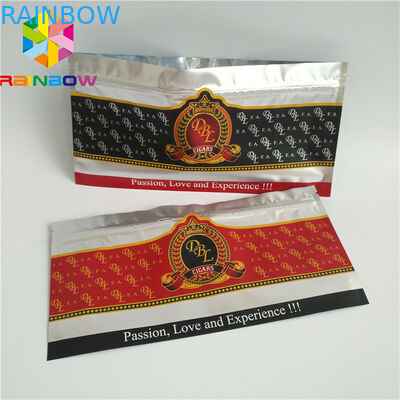 Resealable k Plastic Pouches Packaging Clear Holographic Frosted Cigar Food Storage
