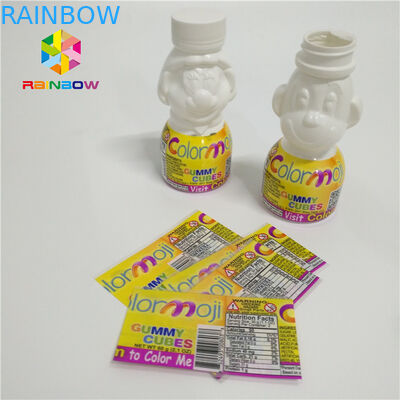 PVC Plastic Shrink Sleeve Labels Heat Sensitive Wrap For Beverage Bottle Neck