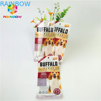 Mylar Laminated Plastic Pet Food Pouch Custom Glossy Surface With Clear Window