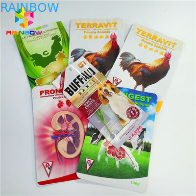 Mylar Laminated Plastic Pet Food Pouch Custom Glossy Surface With Clear Window