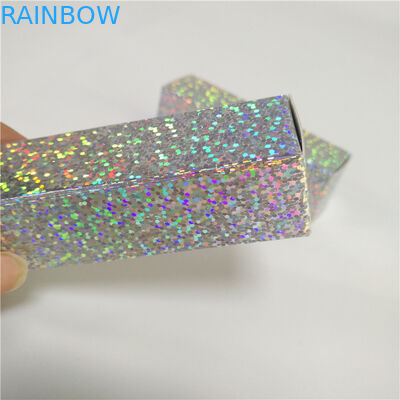 Holographic Paper Box Packagings 2.5x2.5x8.5cm Size Cosmetic Packages For Lip Gloss