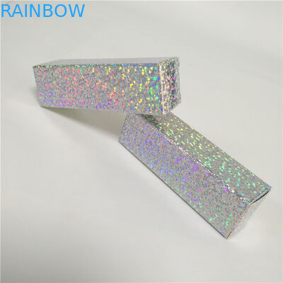 Holographic Paper Box Packagings 2.5x2.5x8.5cm Size Cosmetic Packages For Lip Gloss
