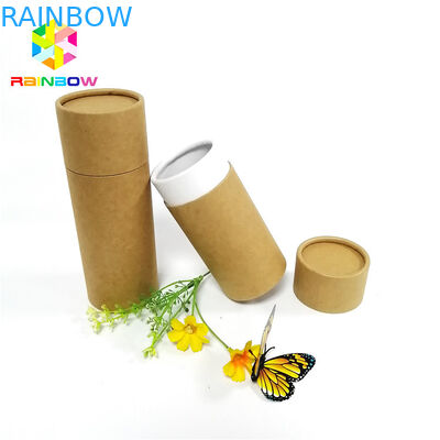 Brown Composite Push Up Paper Tube Packaging Offset Printing For Garden Tools