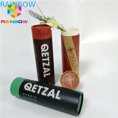 Brown Composite Push Up Paper Tube Packaging Offset Printing For Garden Tools