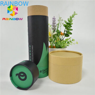 Brown Composite Push Up Paper Tube Packaging Offset Printing For Garden Tools