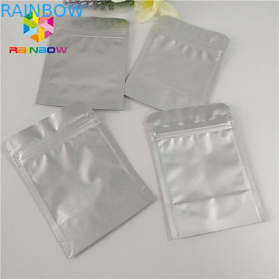 Matte White Plastic Pouches Pack Smell Proof Heat Seal Mylar Earphone Ring Decoration Packing