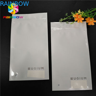 Matte White Plastic Pouches Pack Smell Proof Heat Seal Mylar Earphone Ring Decoration Packing