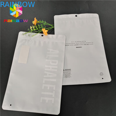 Matte White Plastic Pouches Pack Smell Proof Heat Seal Mylar Earphone Ring Decoration Packing