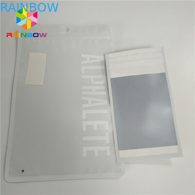 Matte White Plastic Pouches Pack Smell Proof Heat Seal Mylar Earphone Ring Decoration Packing