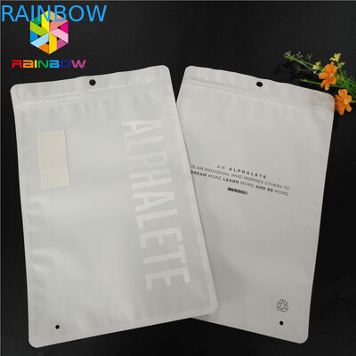 Matte White Plastic Pouches Pack Smell Proof Heat Seal Mylar Earphone Ring Decoration Packing