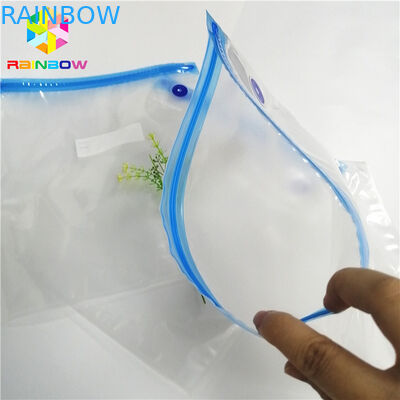 Food Grade Plastic Pouches Packaging Custom Clear Vacuum Bag Zipper Top Heat Seal