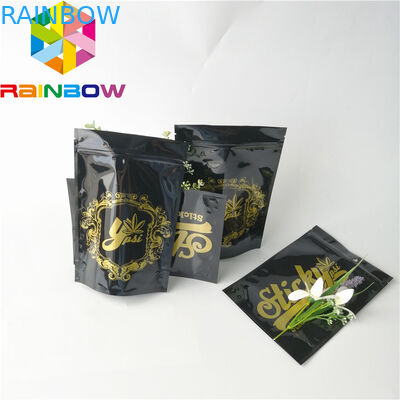 Logo Custom Plastic Pouches Packaging Glossy Foil Weed Seed Mylar Zipper Doypack Bags