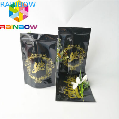 Logo Custom Plastic Pouches Packaging Glossy Foil Weed Seed Mylar Zipper Doypack Bags