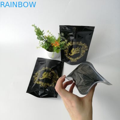 Logo Custom Plastic Pouches Packaging Glossy Foil Weed Seed Mylar Zipper Doypack Bags